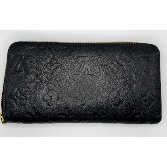 Louis Vuitton Empreinte‎ Zippy Wallet Black Leather Monogram - Picture 1 of 16